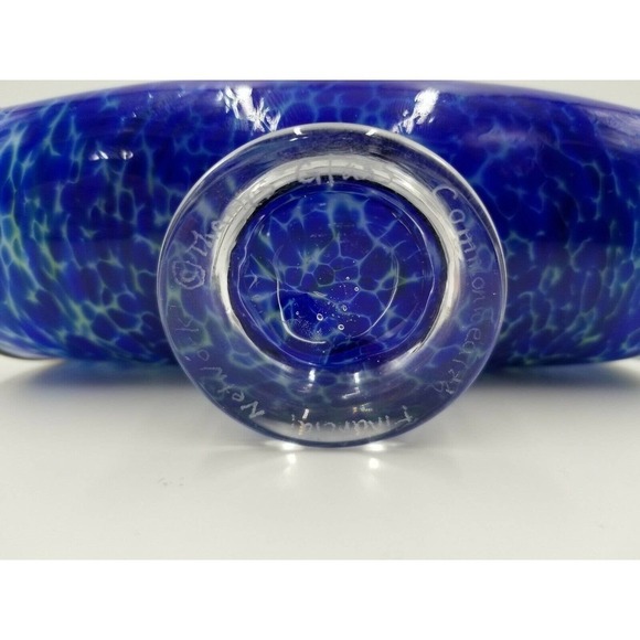 Thames Glass Signed Hand Blown Glass Art Glass Photo Picture Card Holder Display - Picture 7 of 10